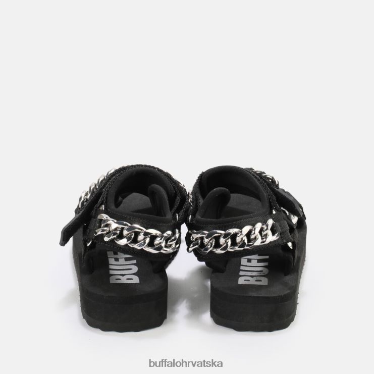 crno Buffalo veganske sandale s platformom od kadulje |sandale TDD6T922
